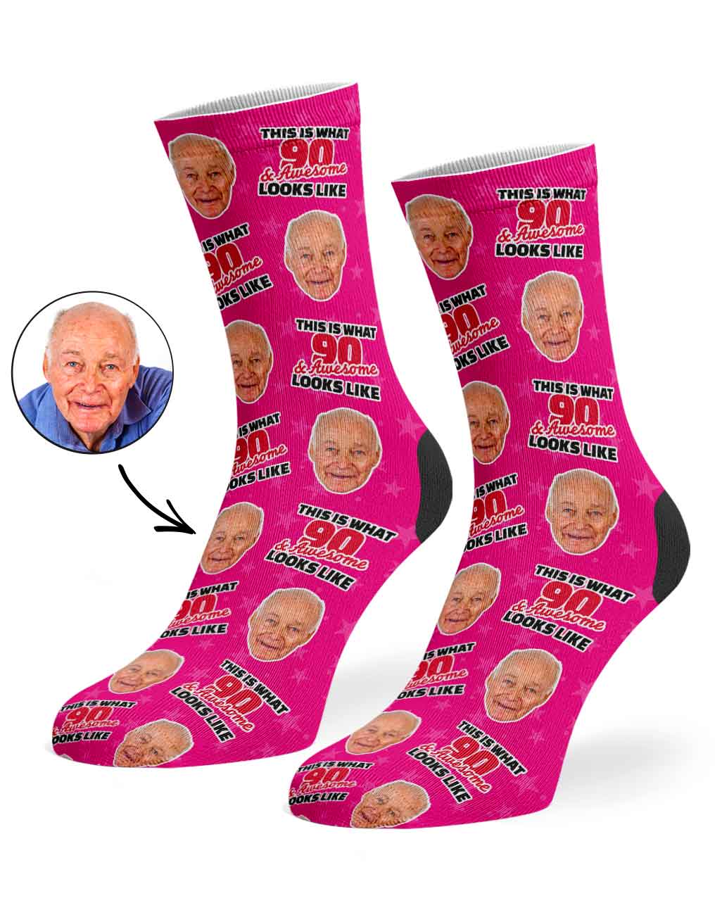 This Is What 90 & Awesome Looks Like Socks