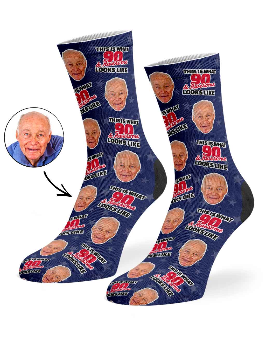 This Is What 90 & Awesome Looks Like Socks