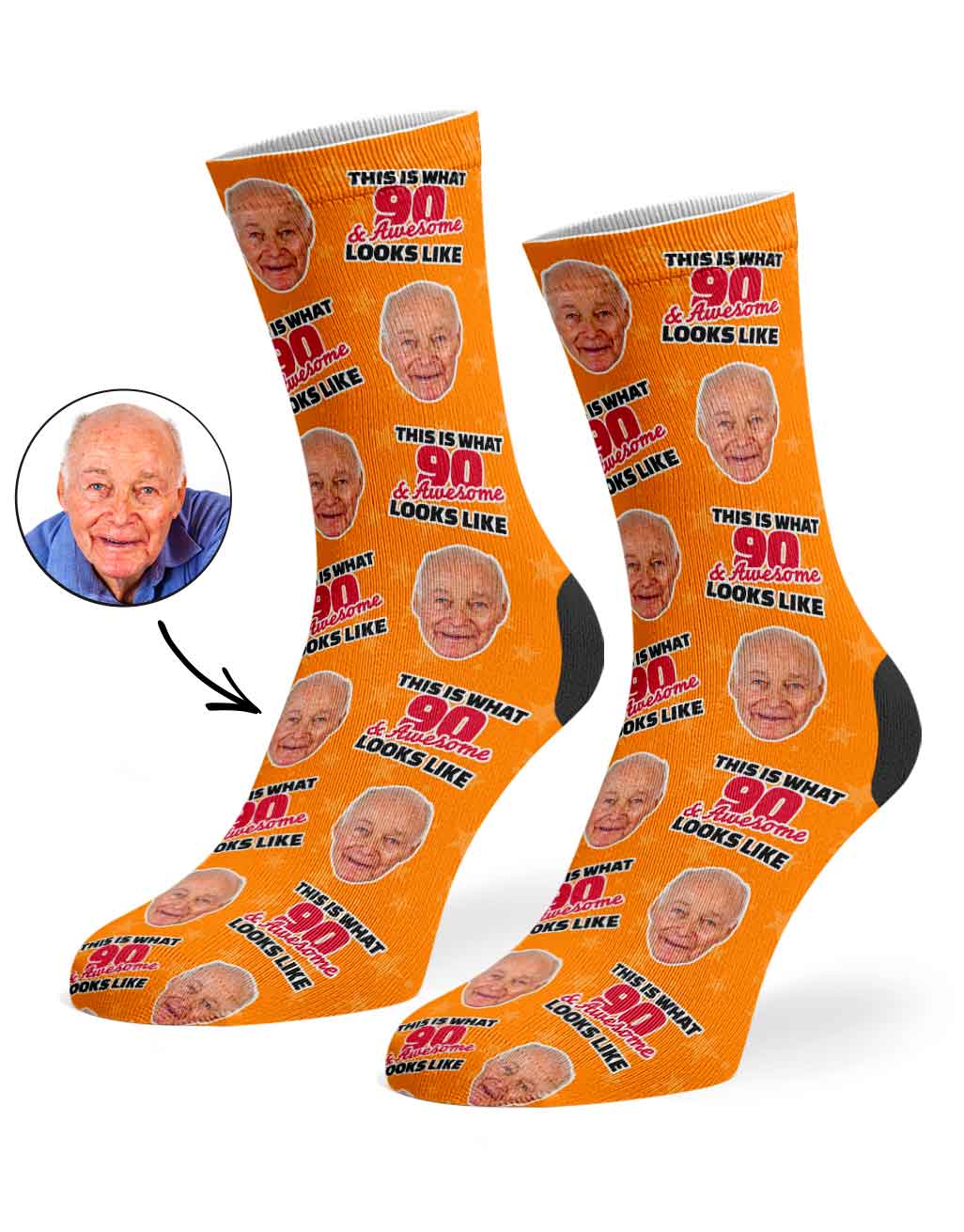 This Is What 90 & Awesome Looks Like Socks