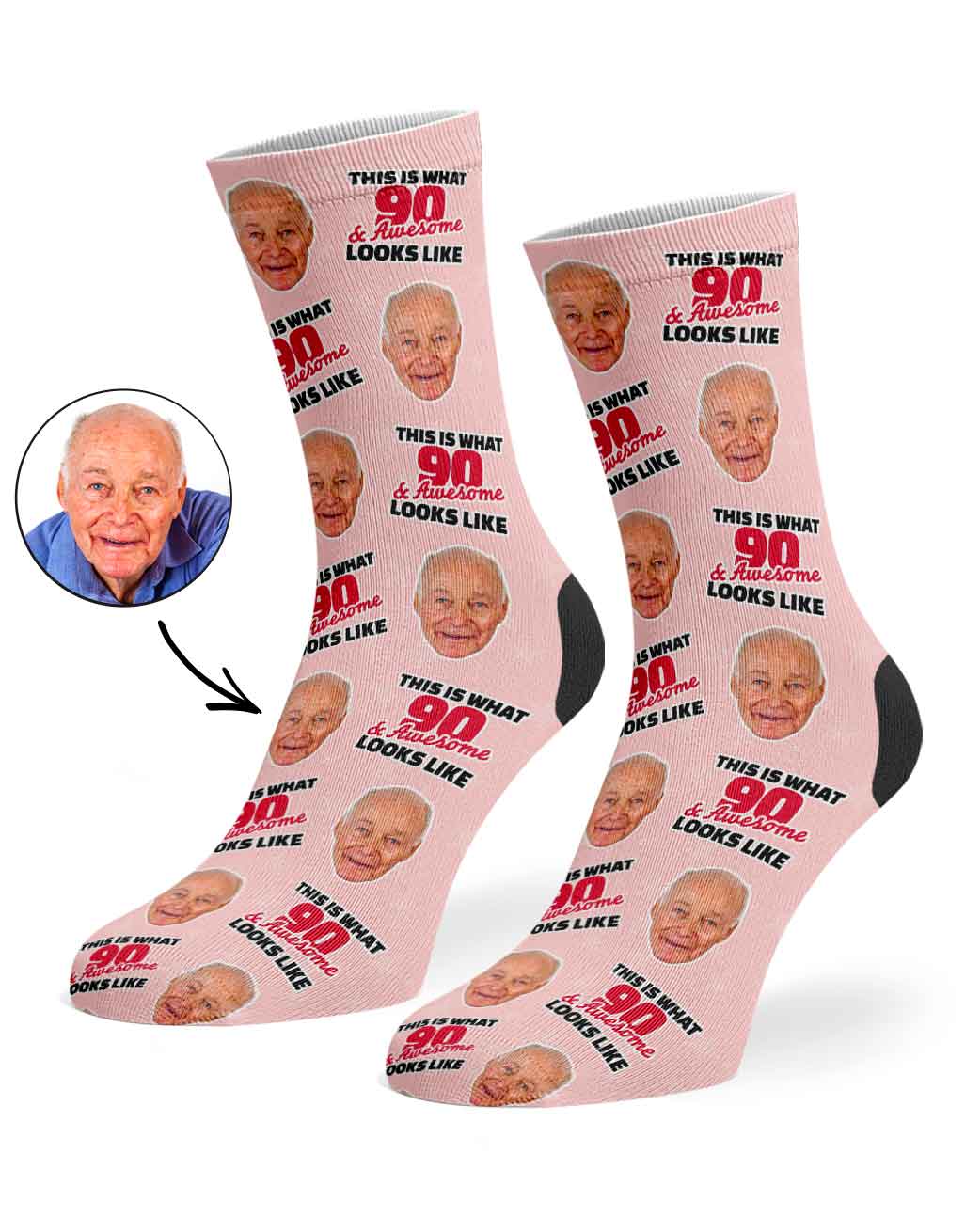 This Is What 90 & Awesome Looks Like Socks