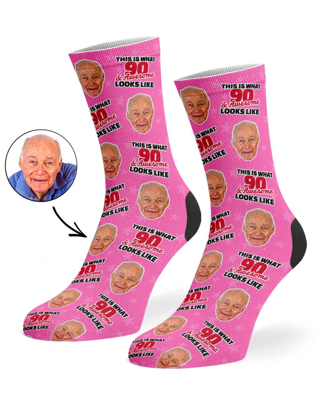 This Is What 90 & Awesome Looks Like Socks