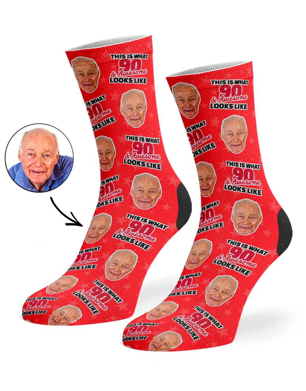 This Is What 90 & Awesome Looks Like Socks