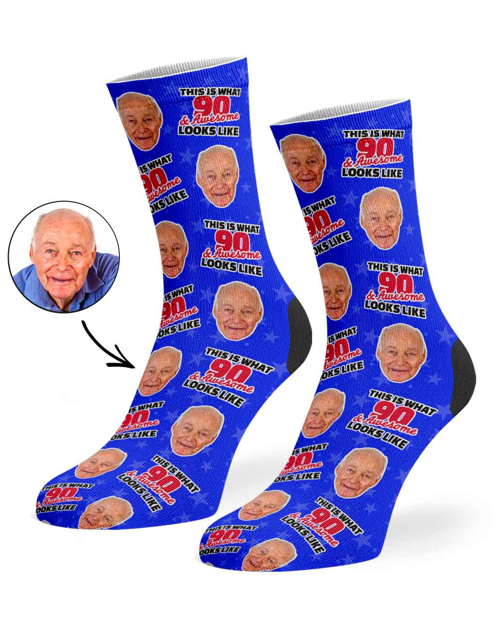 This Is What 90 & Awesome Looks Like Socks