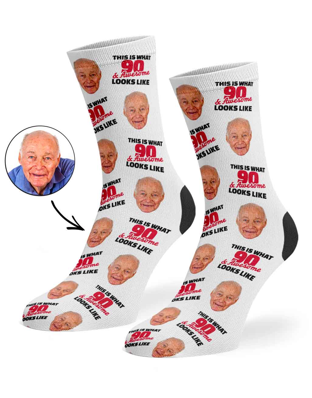 This Is What 90 & Awesome Looks Like Socks