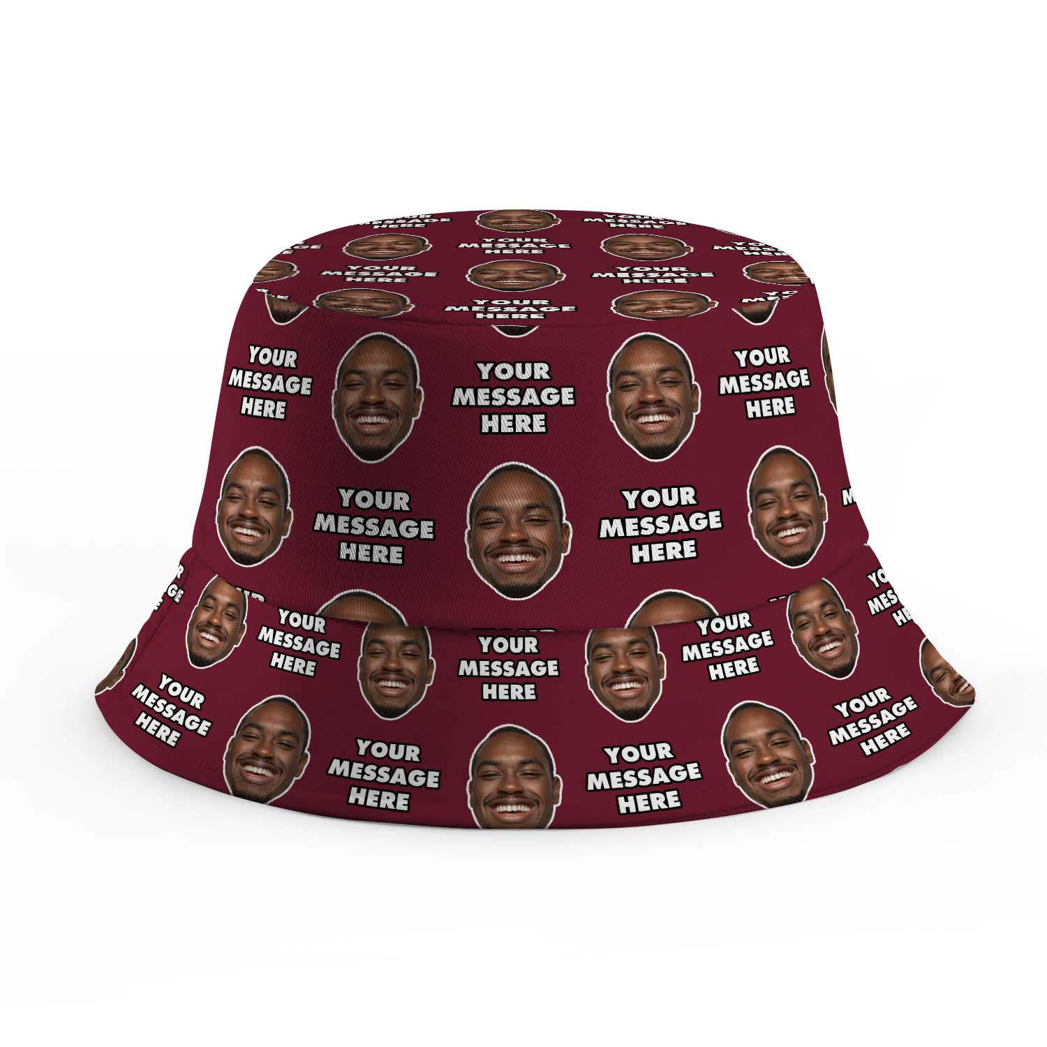Your Face and Message Custom Bucket Hat