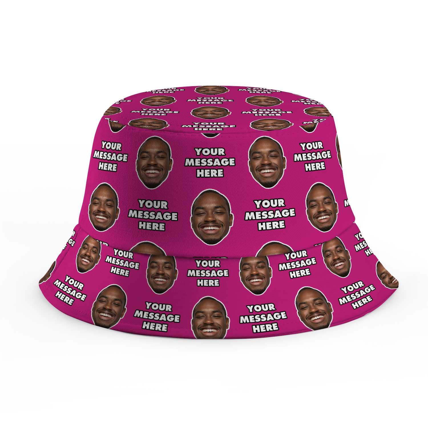 Your Face and Message Custom Bucket Hat