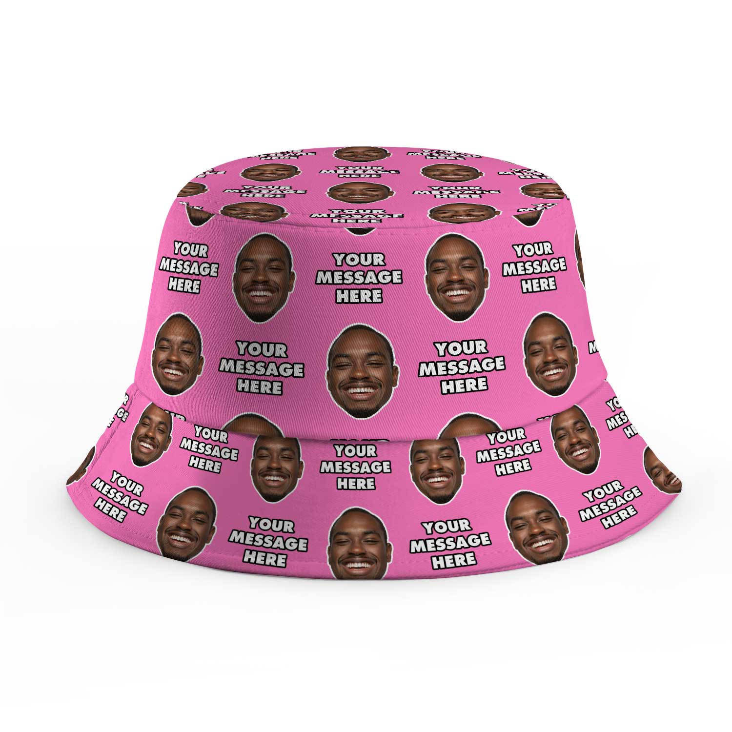 Your Face and Message Custom Bucket Hat