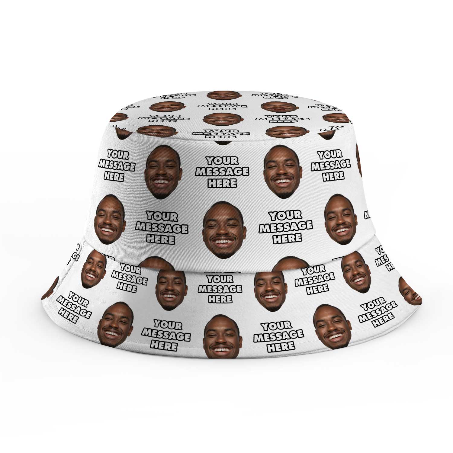 Your Face and Message Custom Bucket Hat
