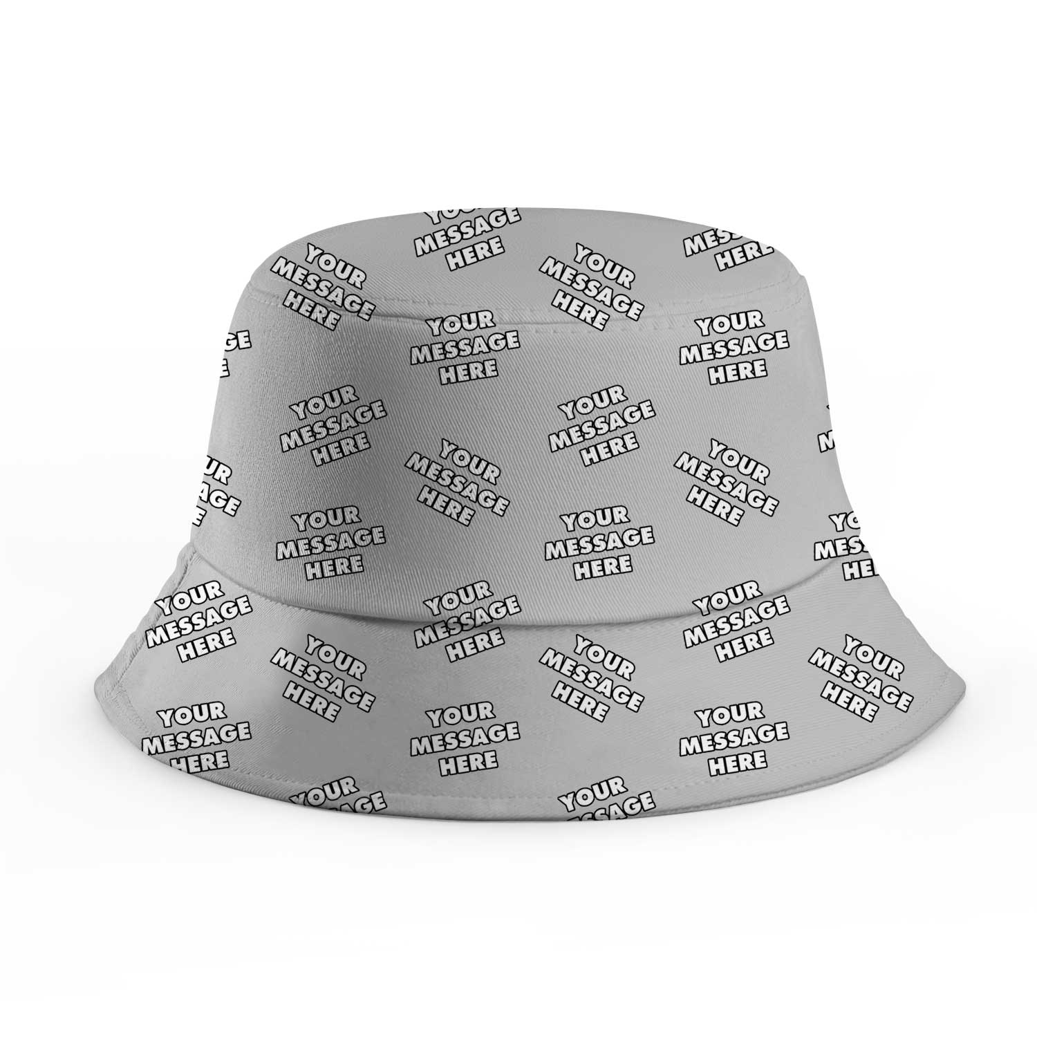 Your Message Repeated Custom Bucket Hat