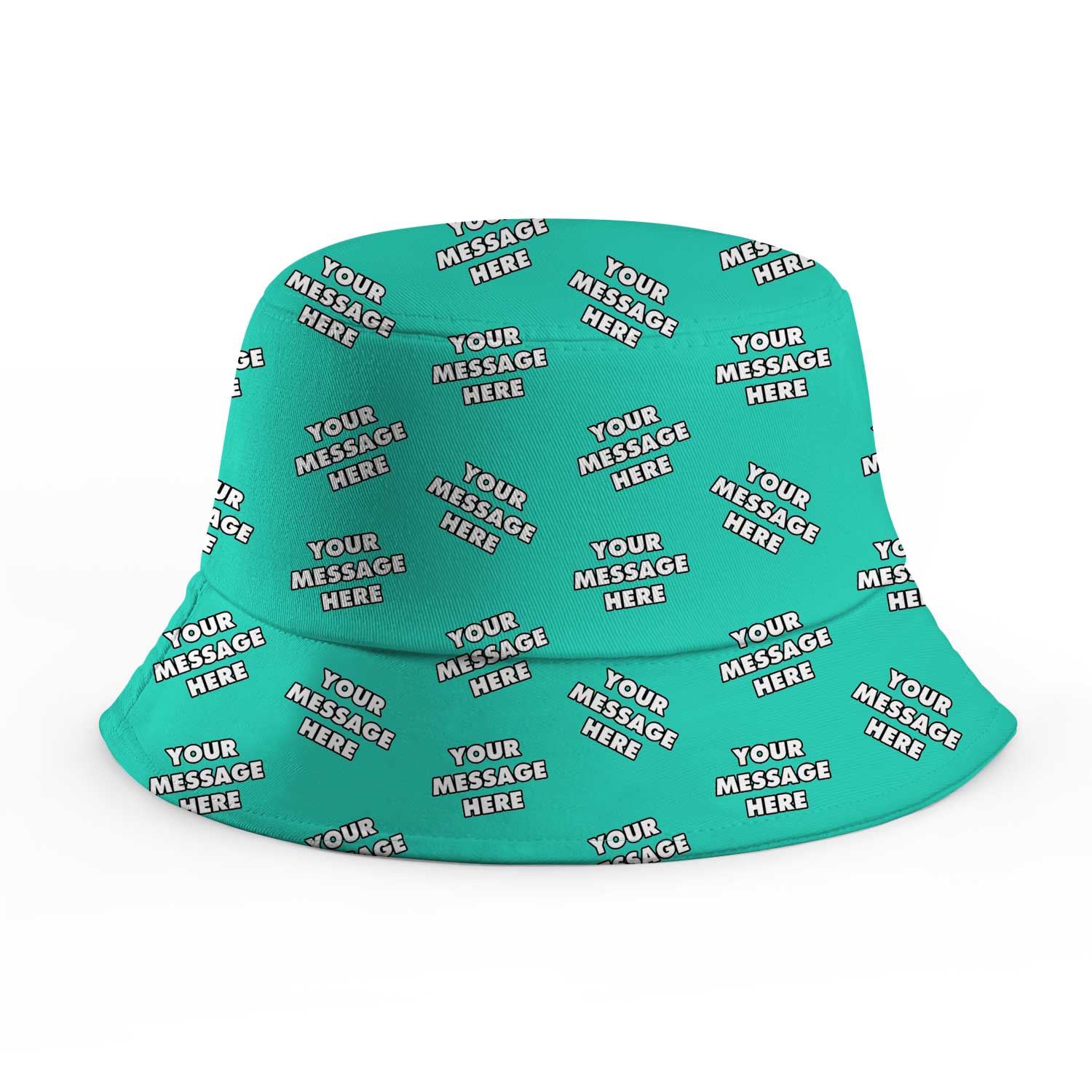 Your Message Repeated Custom Bucket Hat