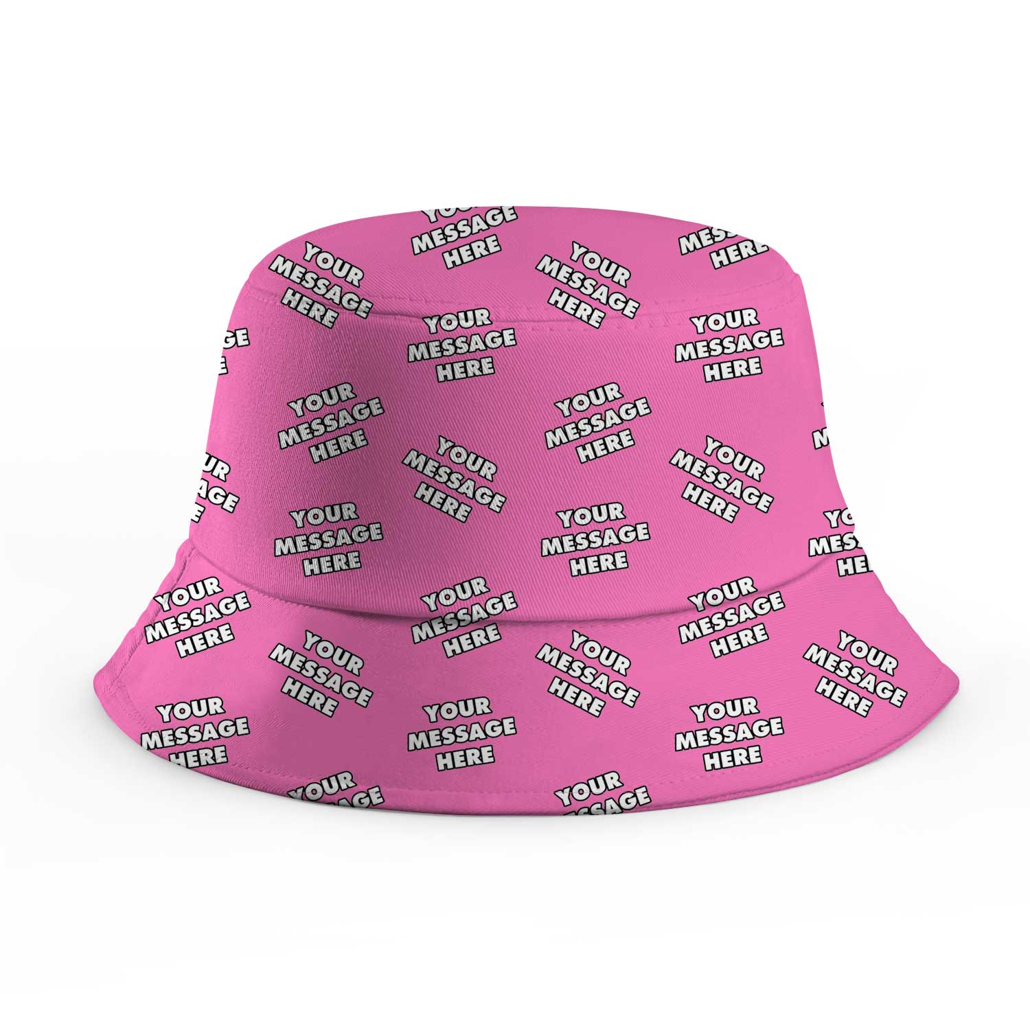 Your Message Repeated Custom Bucket Hat