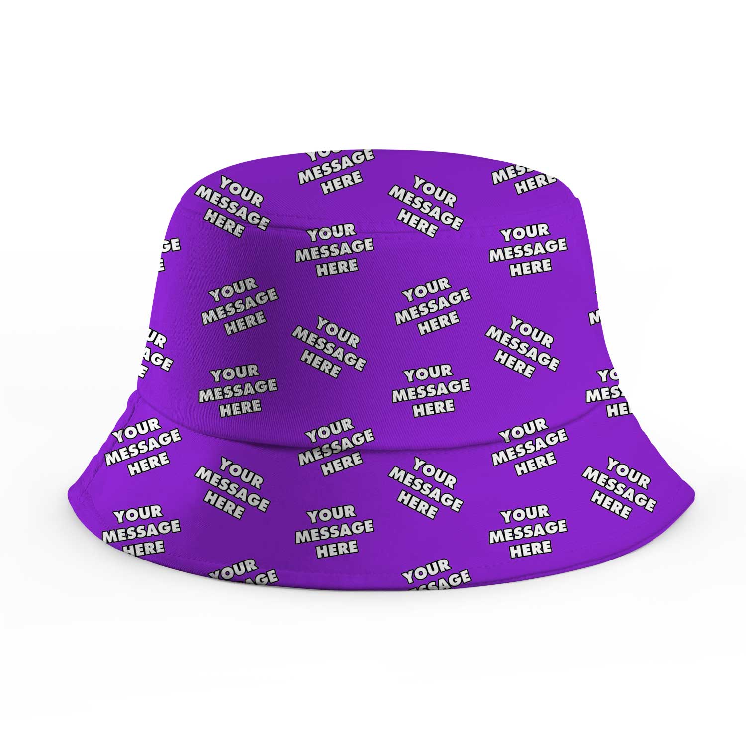 Your Message Repeated Custom Bucket Hat