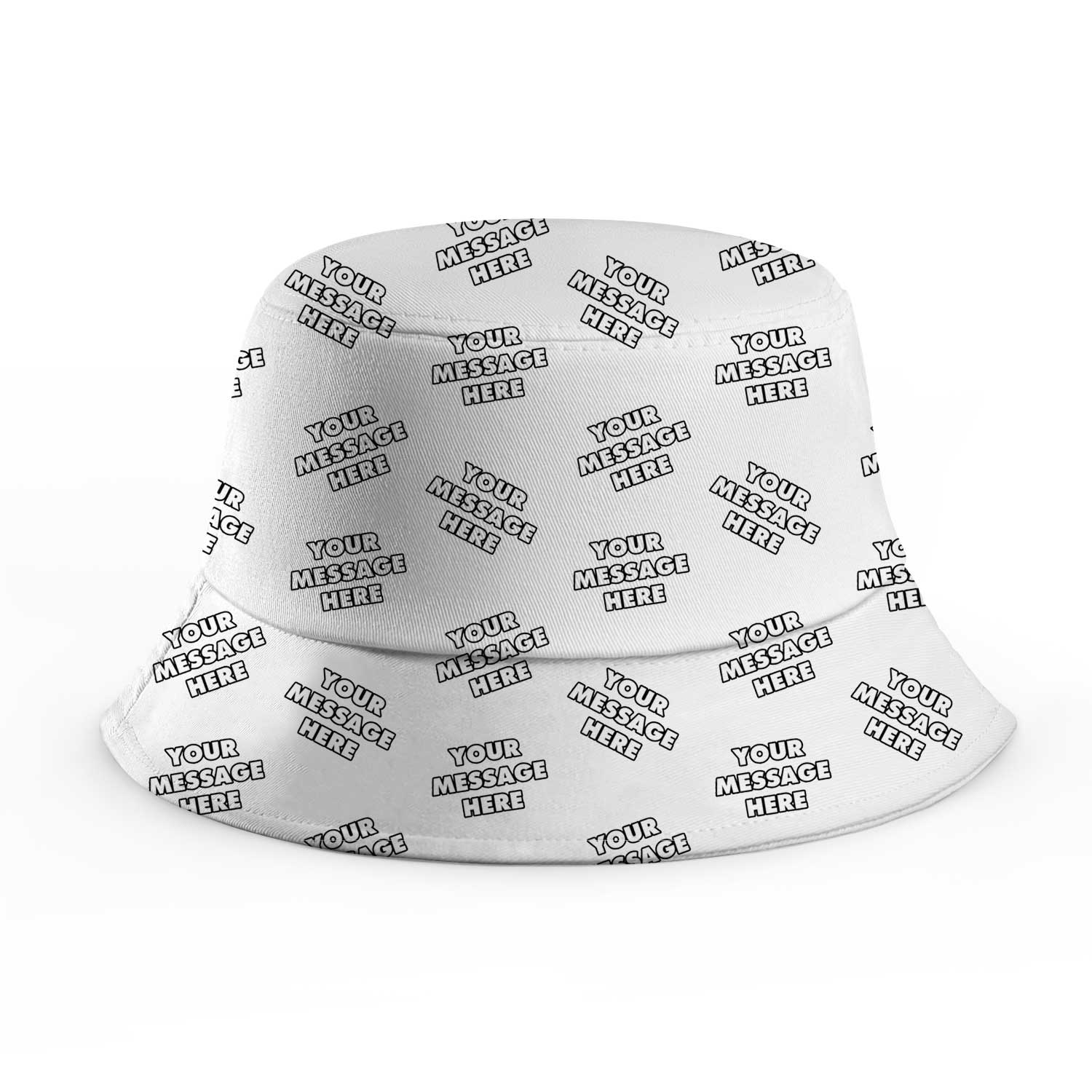 Your Message Repeated Custom Bucket Hat