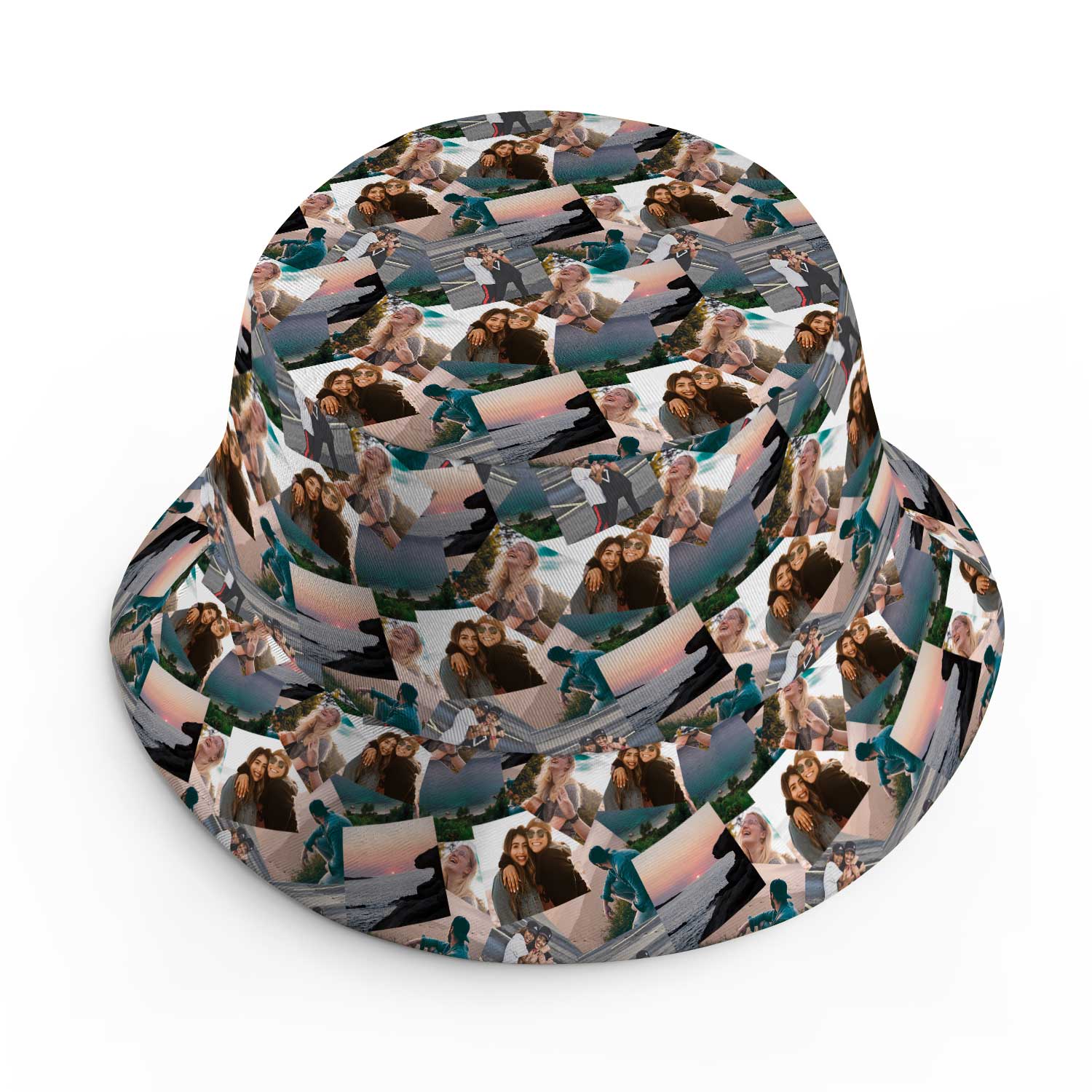 Overlap Photo Collage Custom Bucket Hat