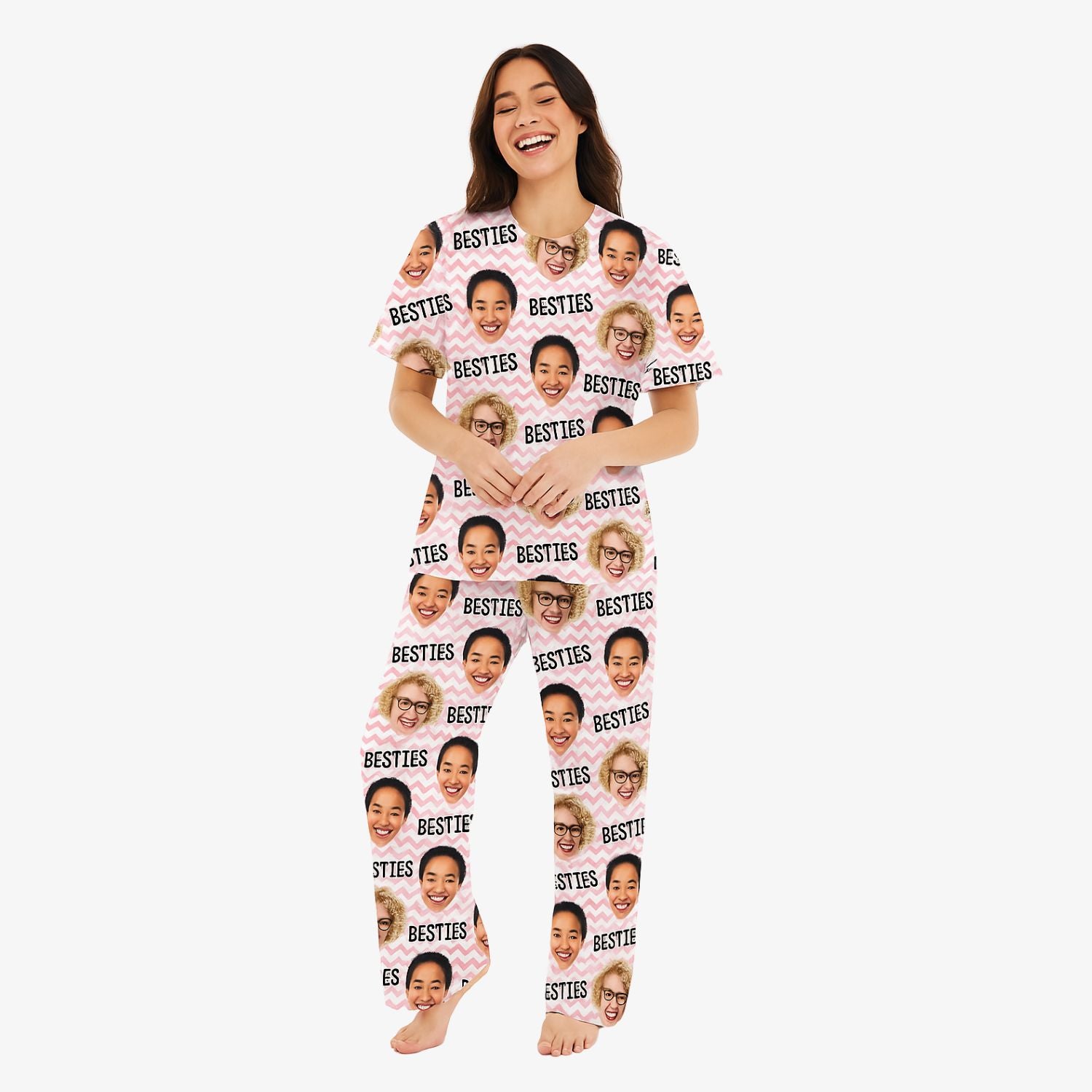 Women's Besties Personalised Pyjamas - Trouser Set