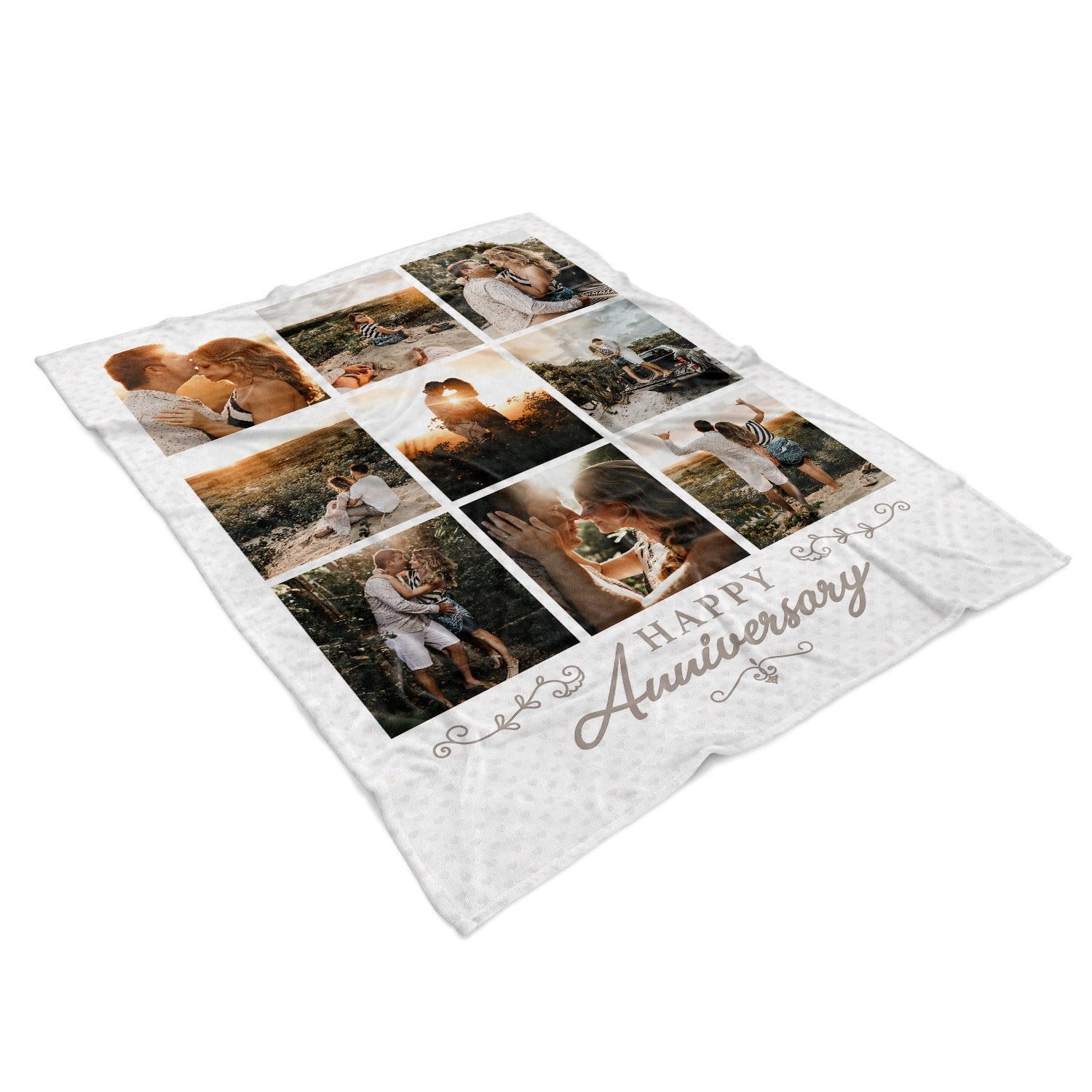 Happy Anniversary Personalised Blanket