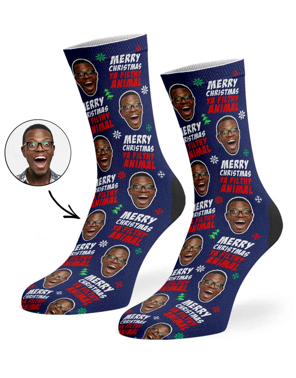 Merry Christmas Ya Filthy Animal Socks