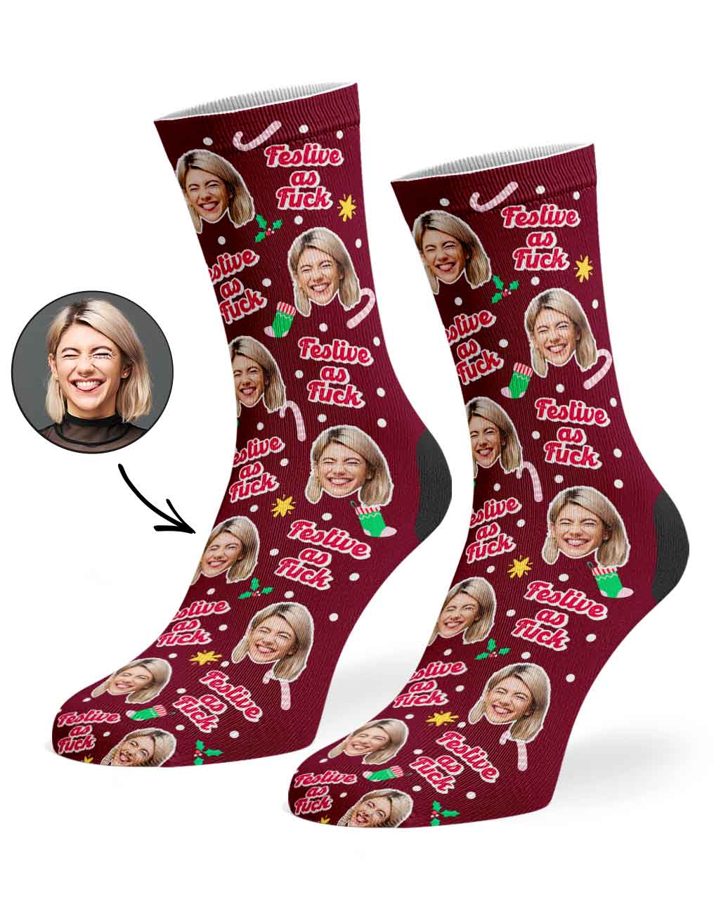Festive As Fuck Christmas Socks