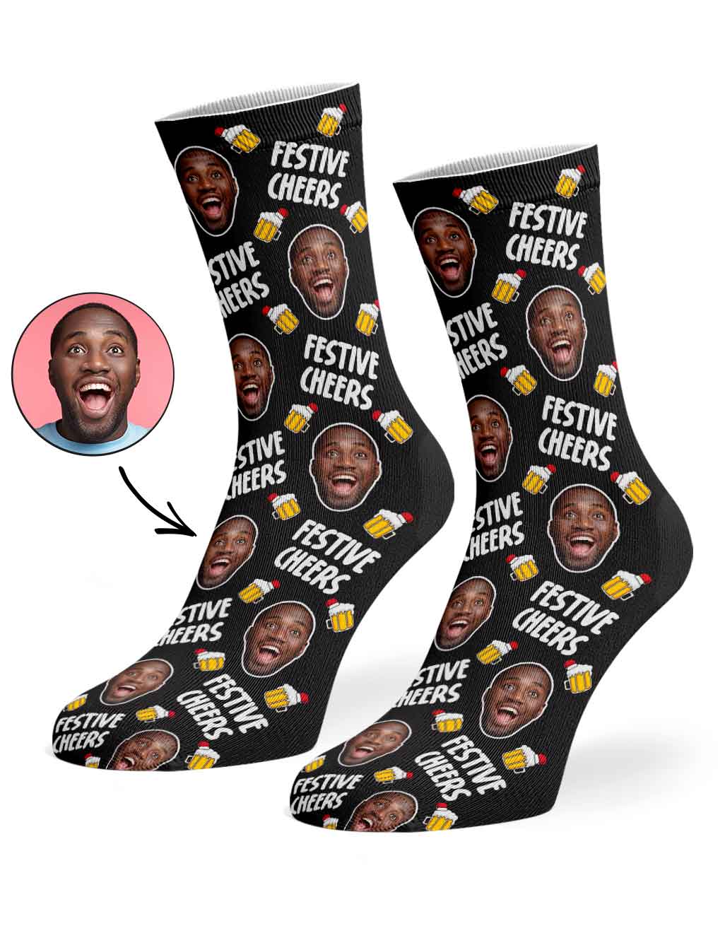 Festive Cheers Christmas Beer Socks