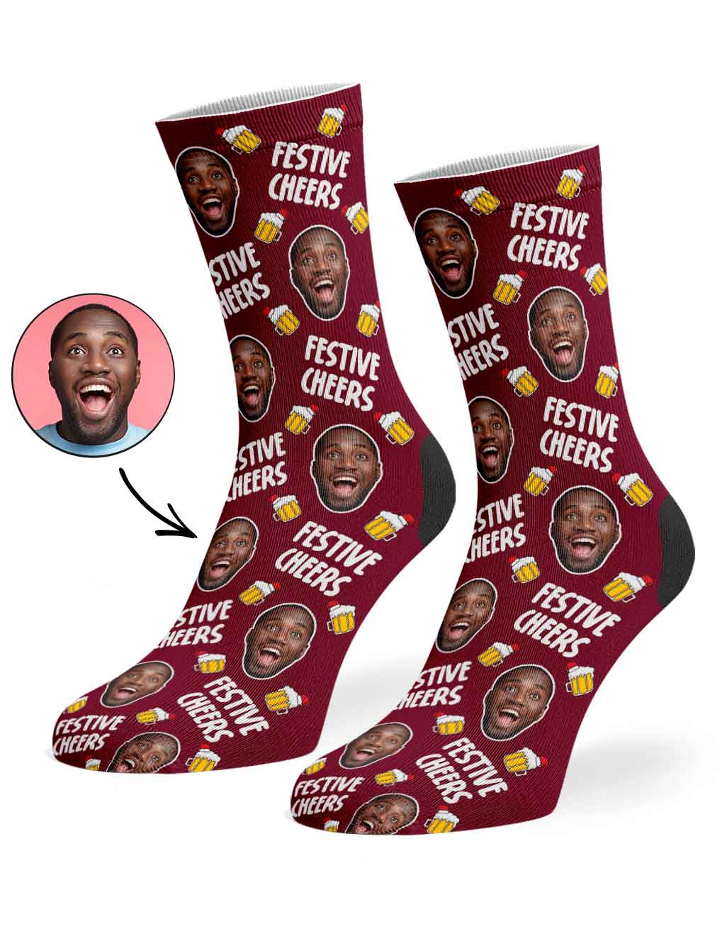Festive Cheers Christmas Beer Socks