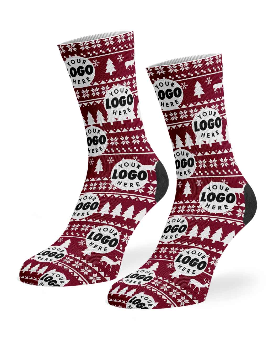 Your Logo Nordic Christmas Socks