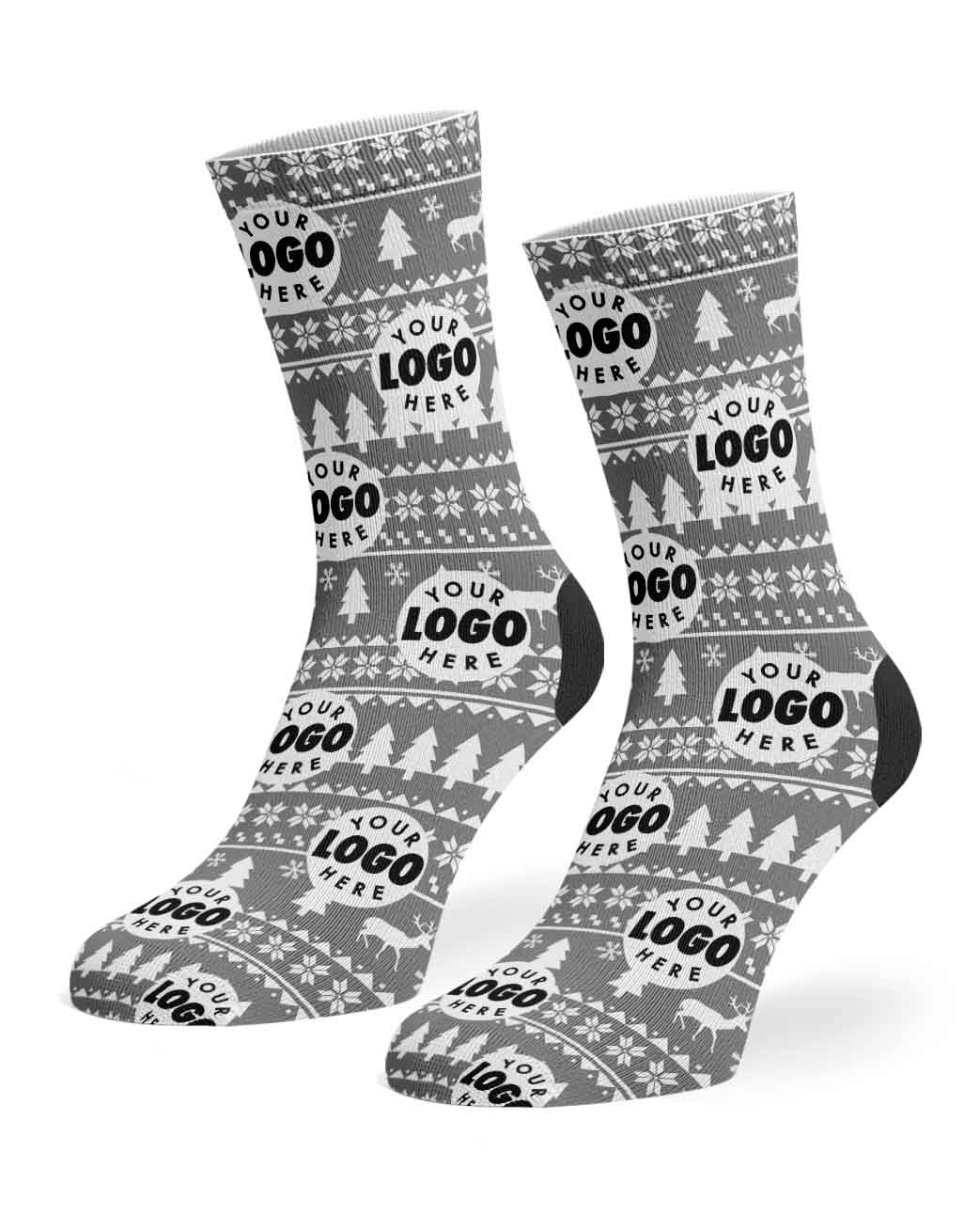 Your Logo Nordic Christmas Socks