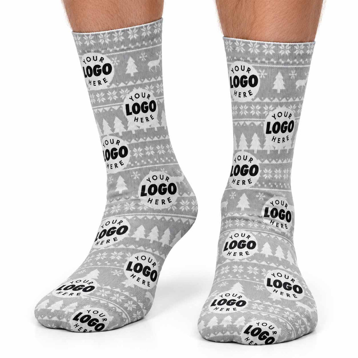 Your Logo Nordic Christmas Socks