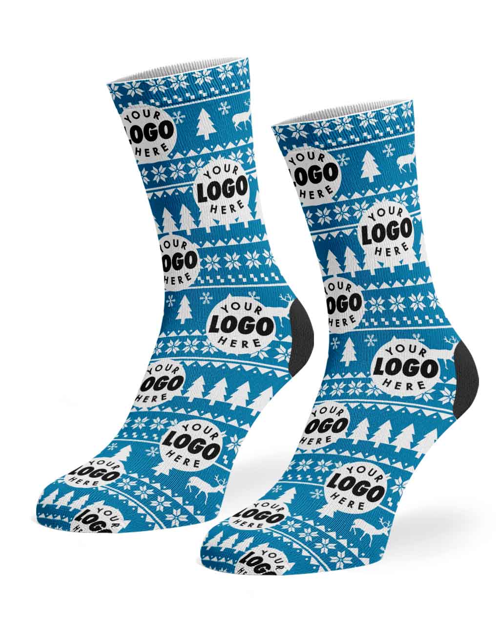 Your Logo Nordic Christmas Socks