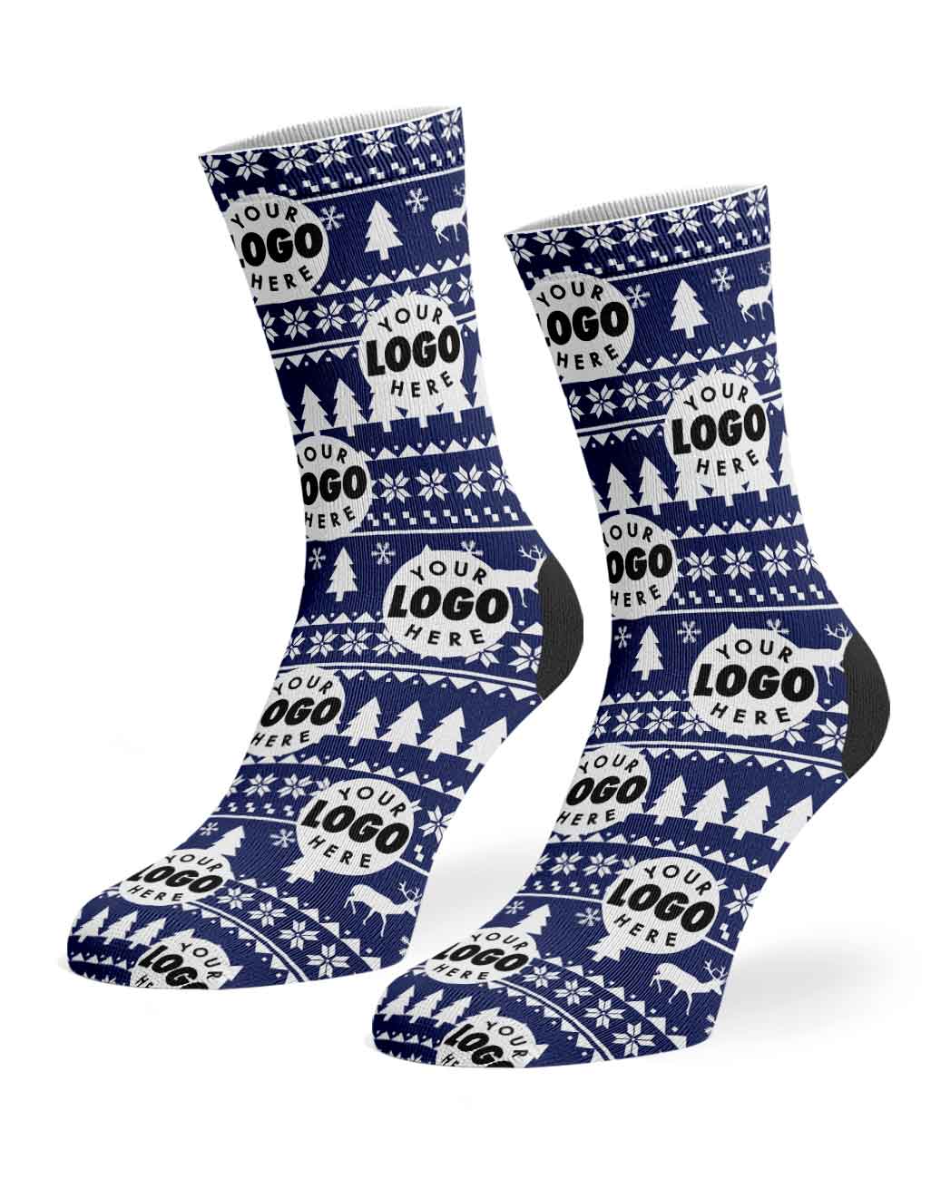 Your Logo Nordic Christmas Socks