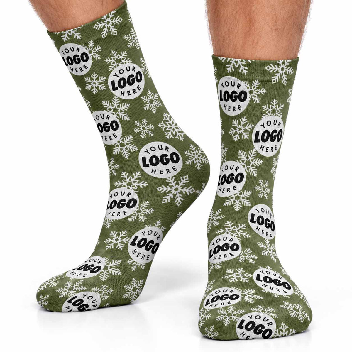 Snowflake Logo Christmas Socks