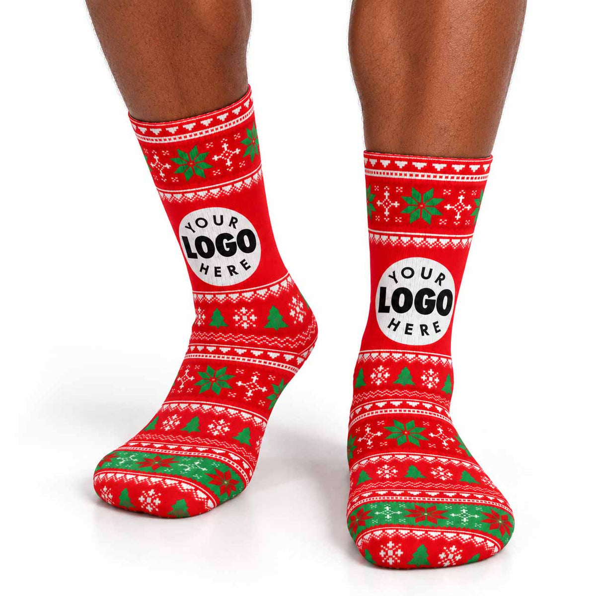 Festive Nordic Front Logo Socks