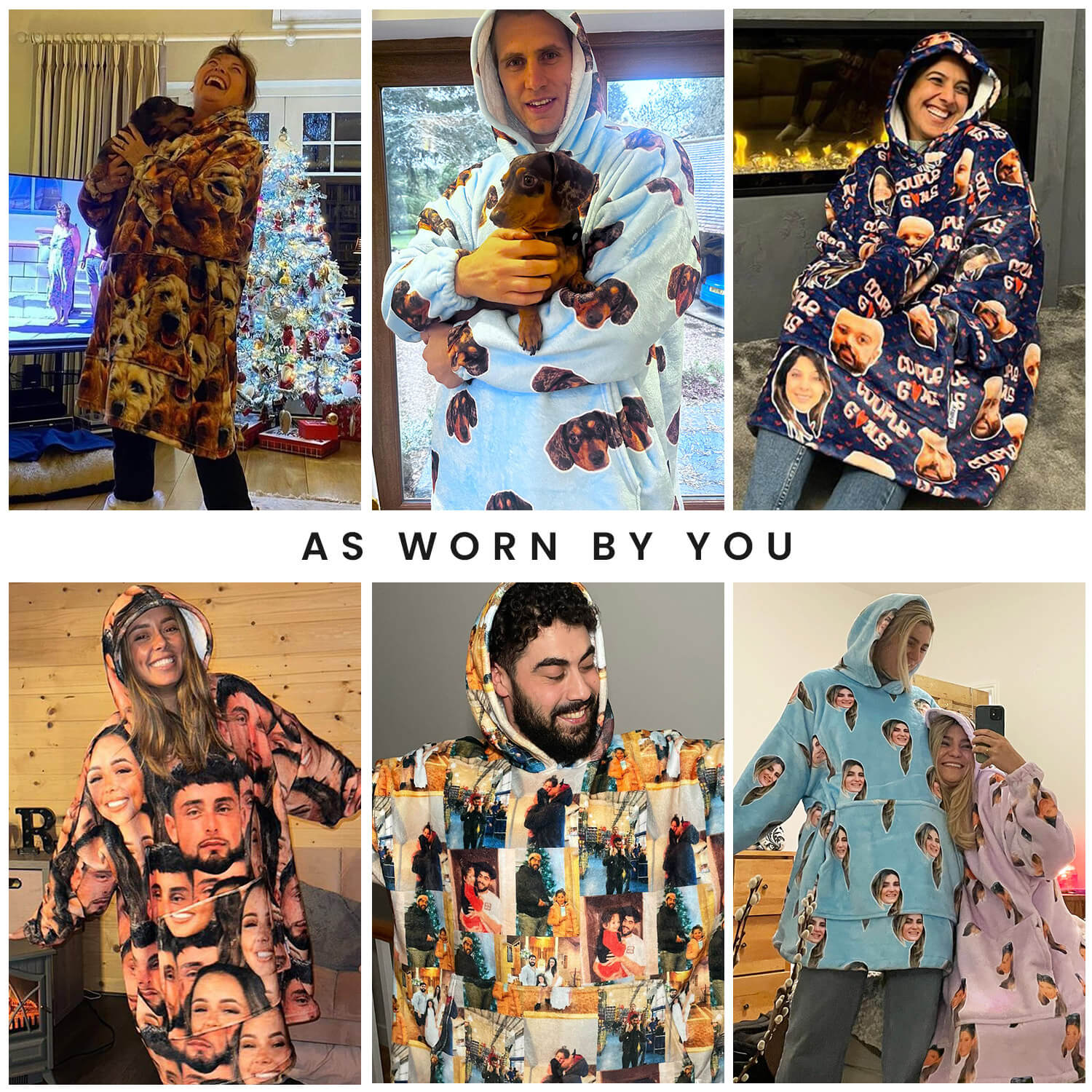 Photo Collage Hoodie Blanket