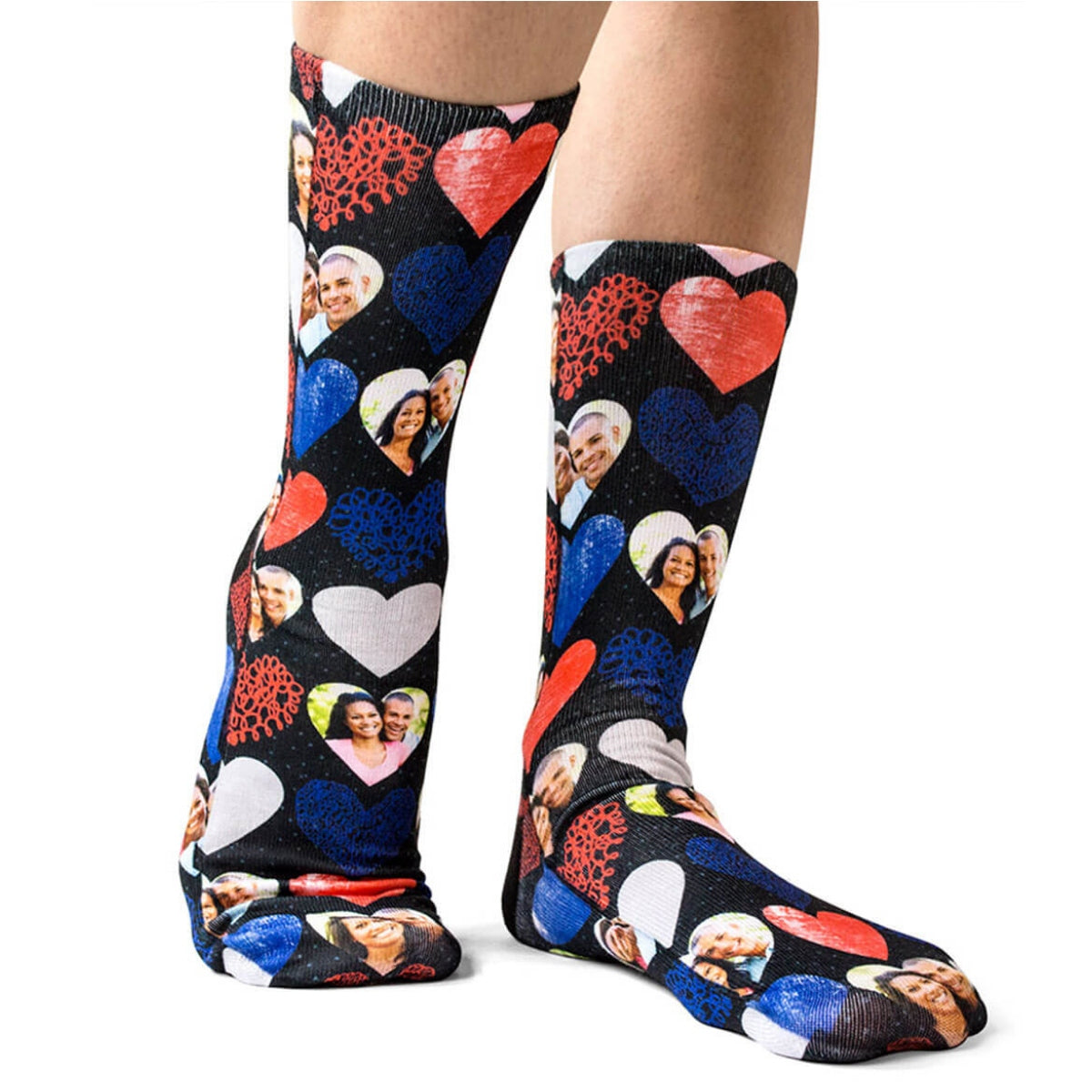 Hearts Collage Socks