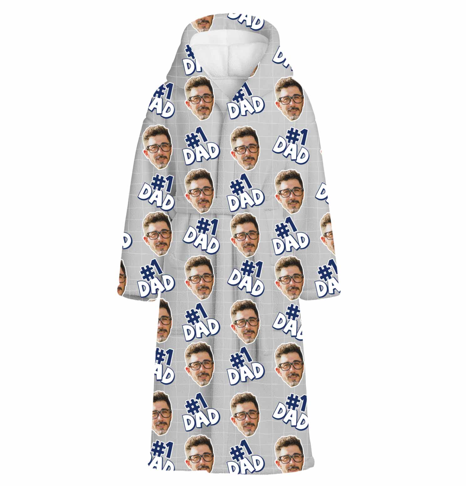 Number 1 Dad Personalised Dressing Gown