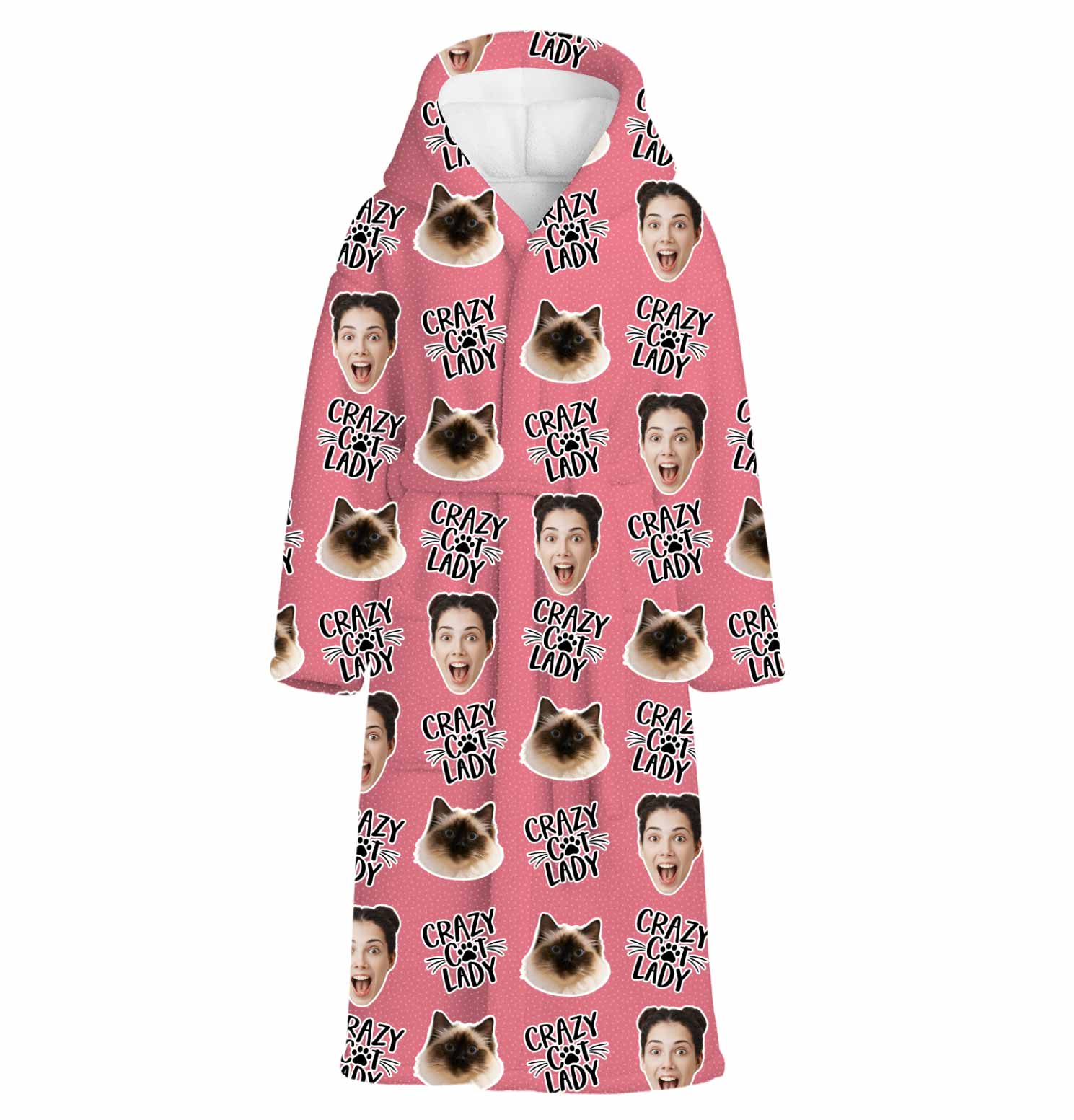 Crazy Cat Lady Personalised Dressing Gown