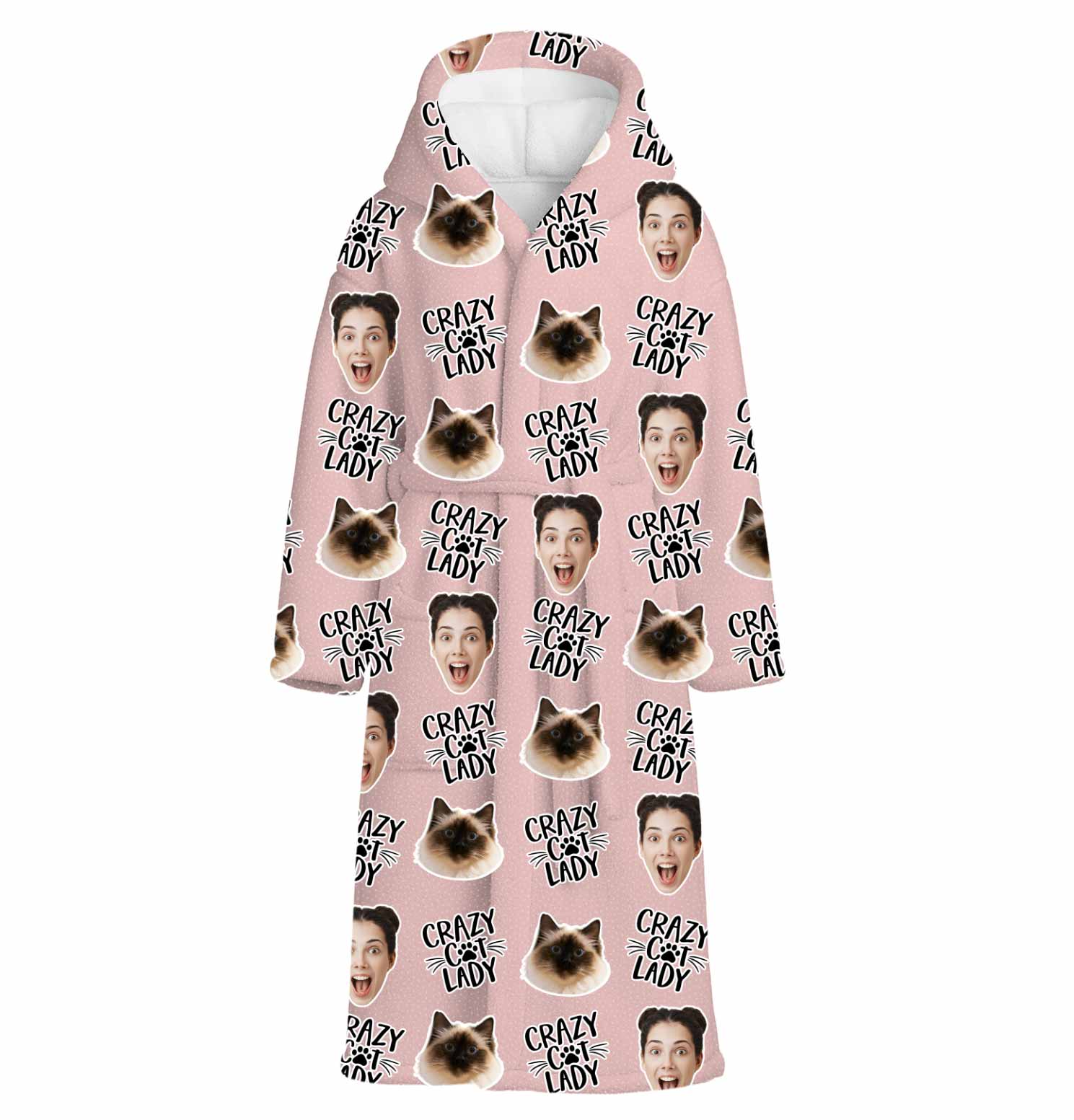 Crazy Cat Lady Personalised Dressing Gown