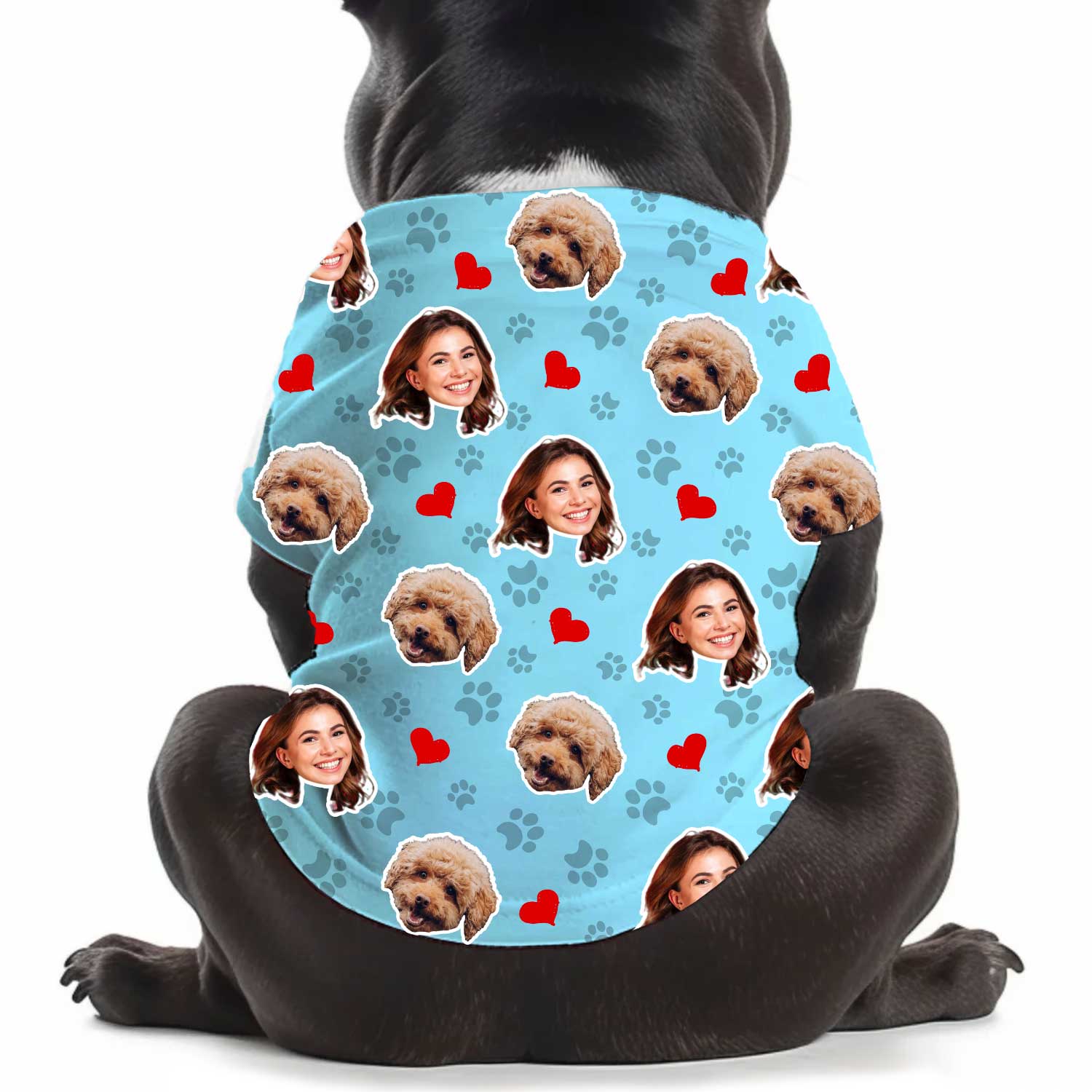 Paws and Hearts Personalised Dog T Shirt
