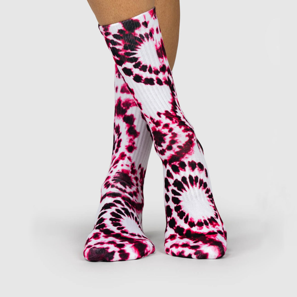 Pink Circle Tie Dye Socks
