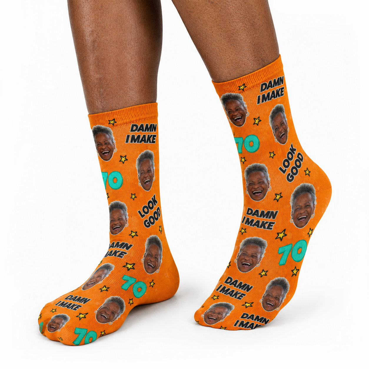 Damn I Make 70 Look Good Socks