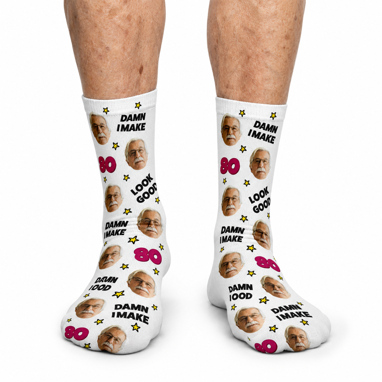 Damn I Make 80 Look Good Socks