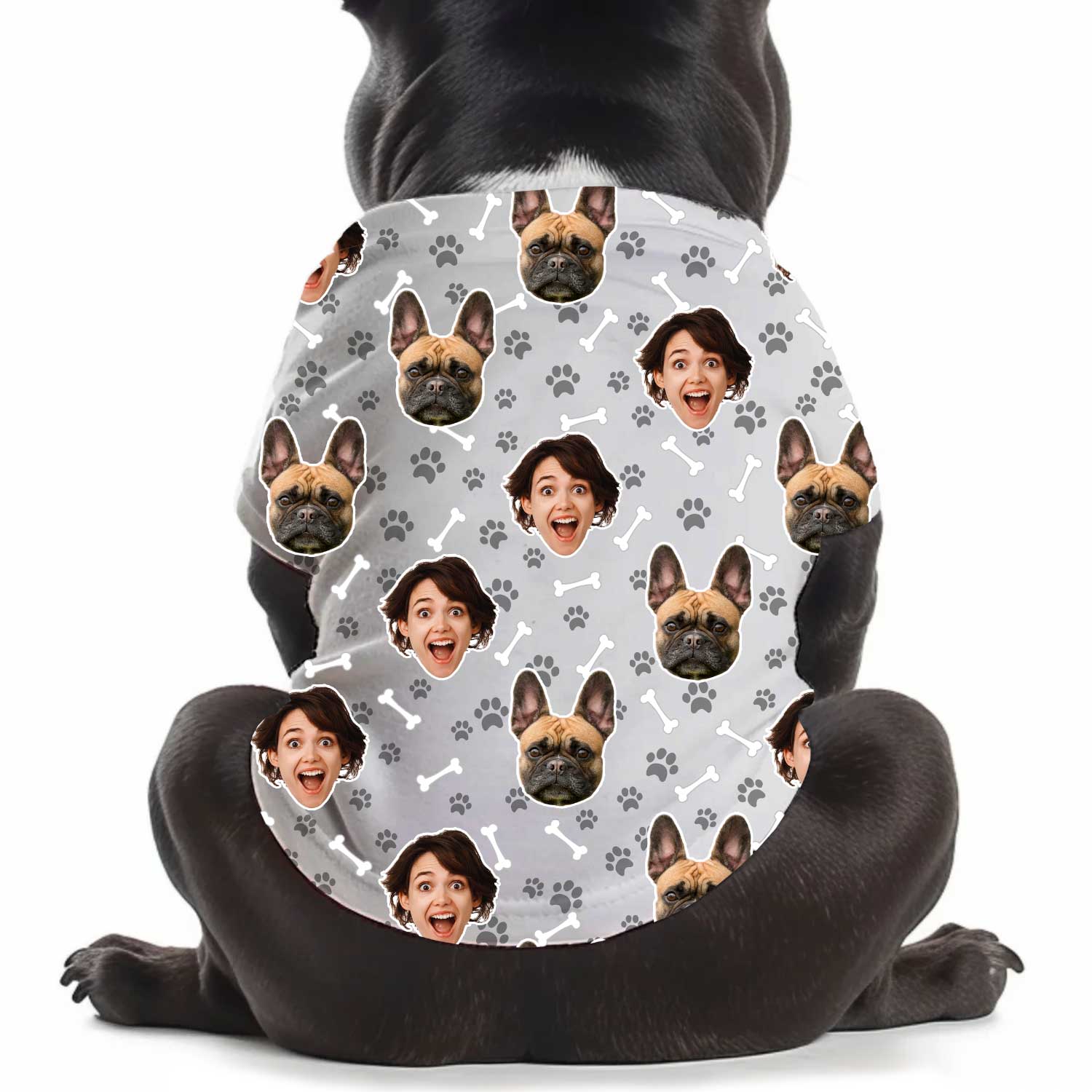 Dogsy Pattern Personalised Dog T Shirt