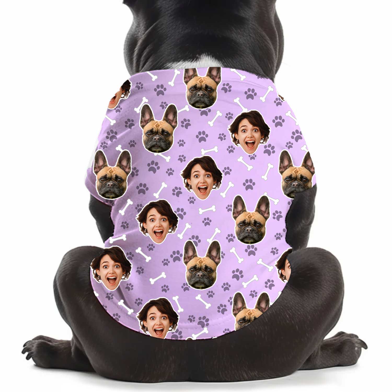 Dogsy Pattern Personalised Dog T Shirt
