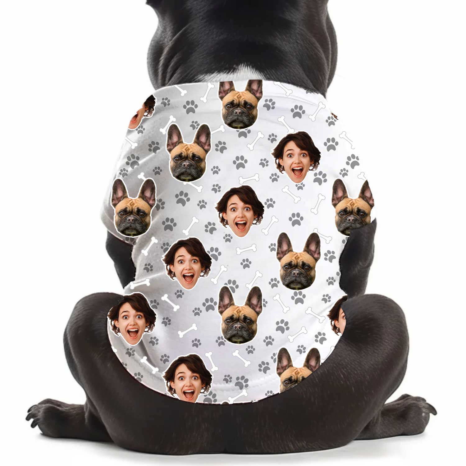 Dogsy Pattern Personalised Dog T Shirt