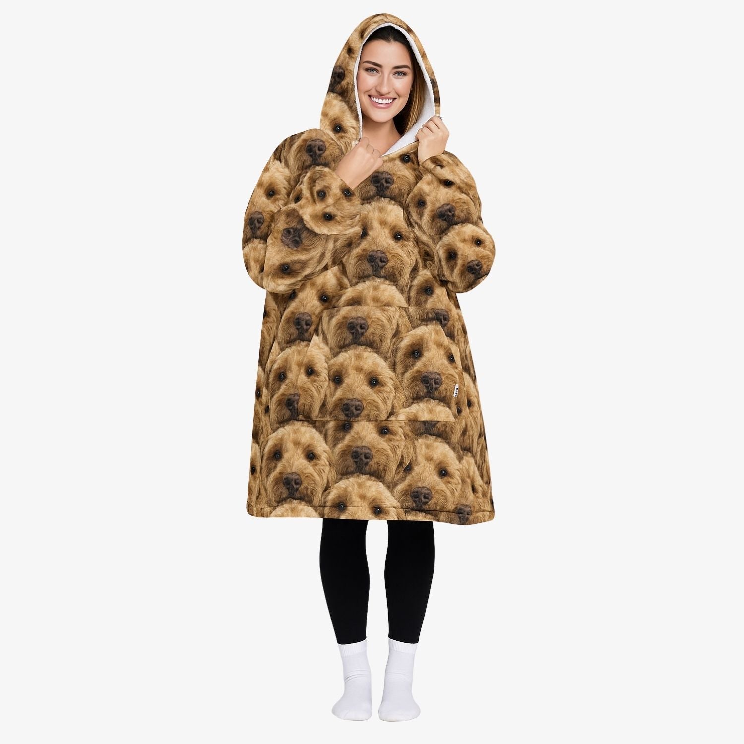 Dog Mash Hoodie Blanket