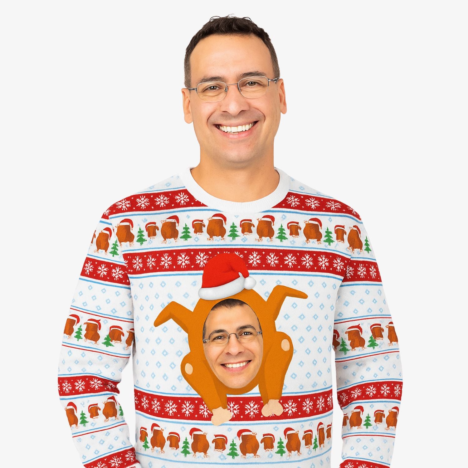Turkey Face Personalised Christmas Jumper