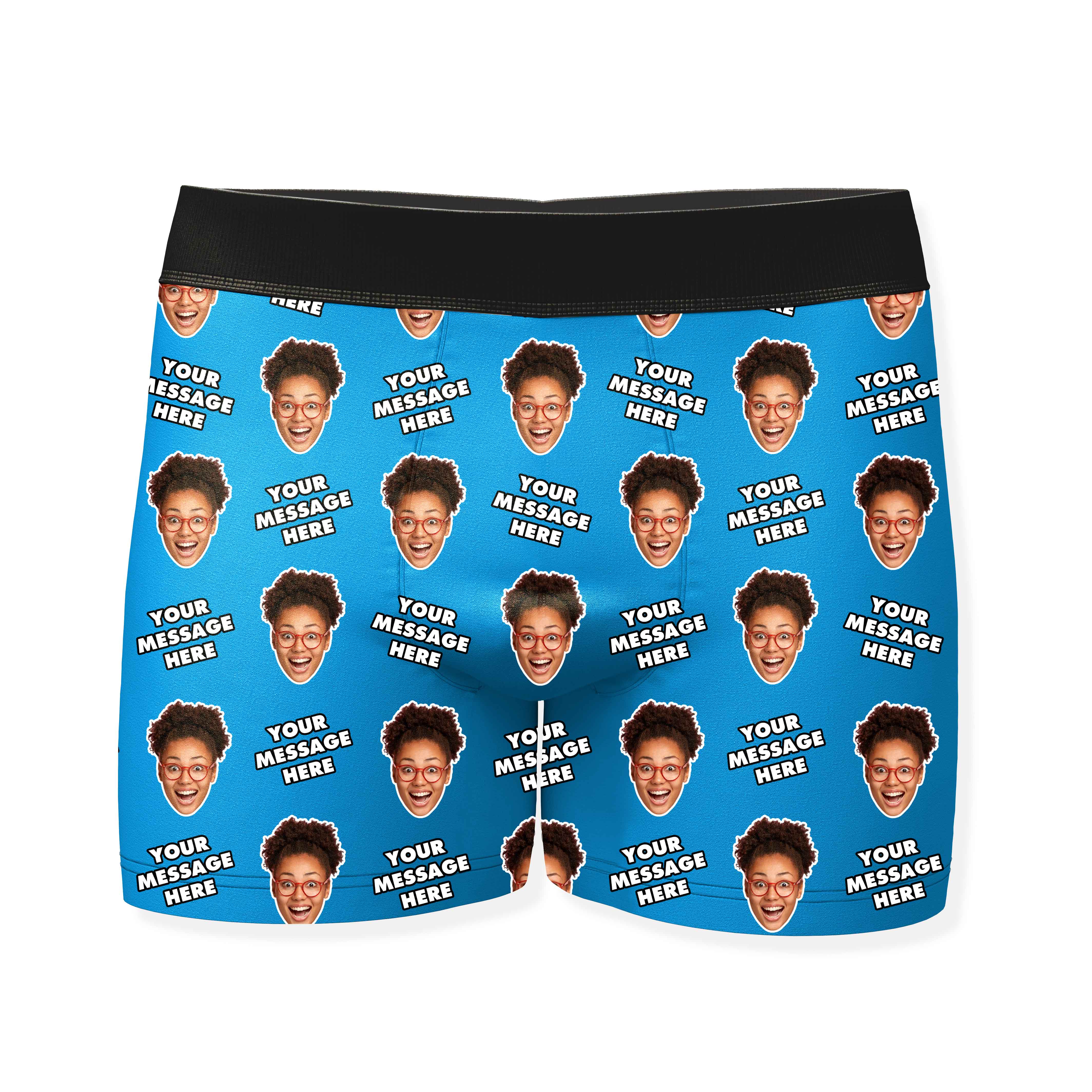 Your Personalised Message and Face Boxers