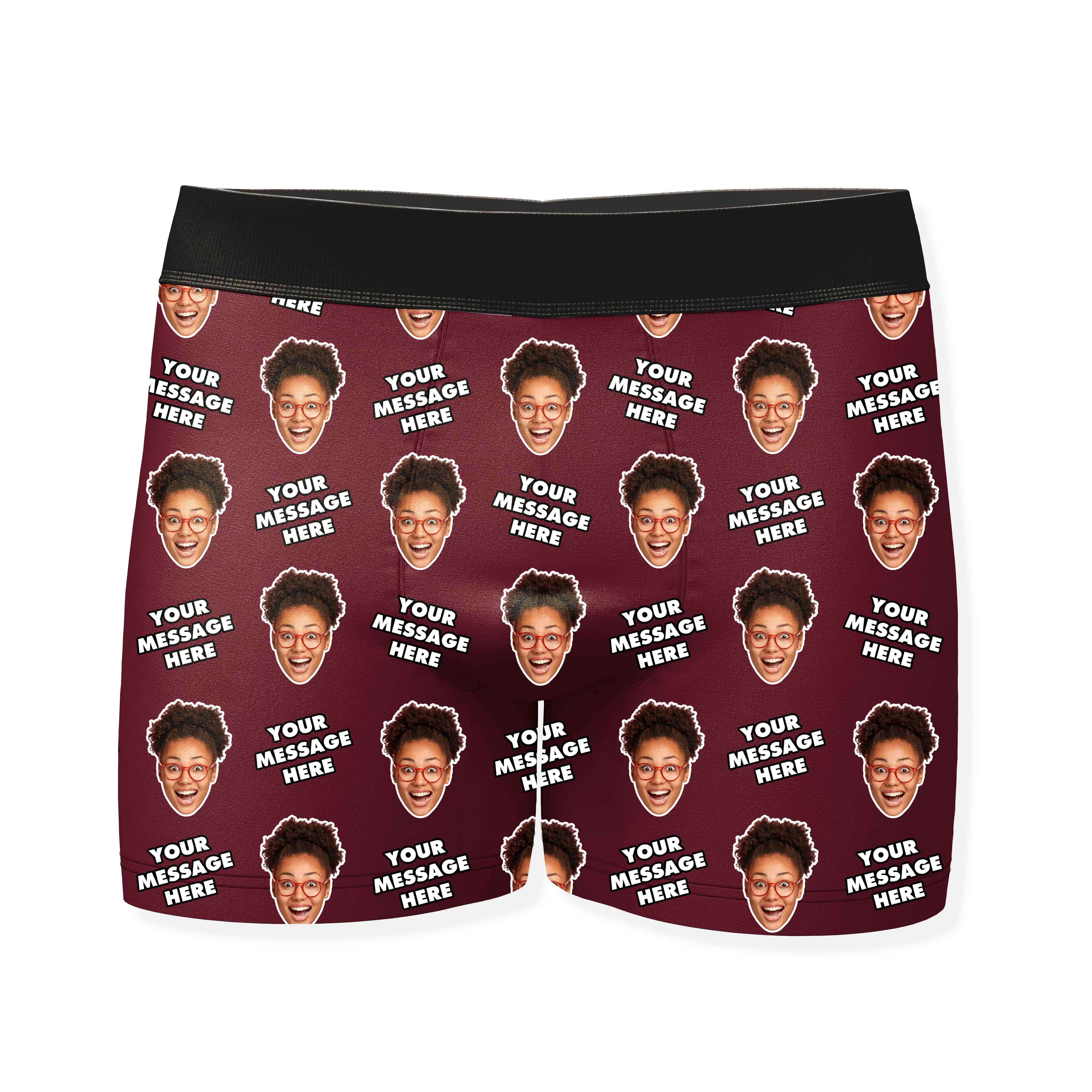 Your Personalised Message and Face Boxers