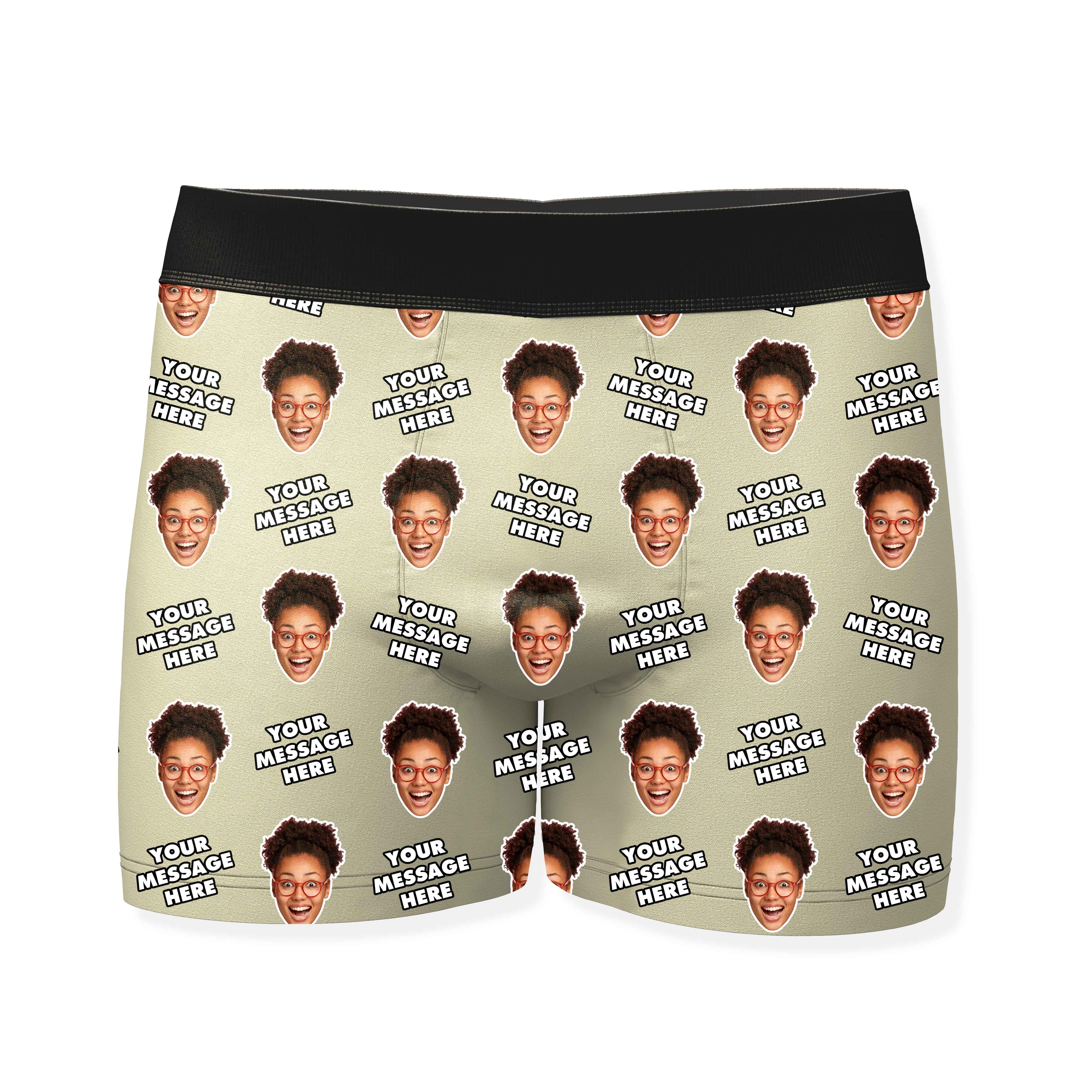 Your Personalised Message and Face Boxers