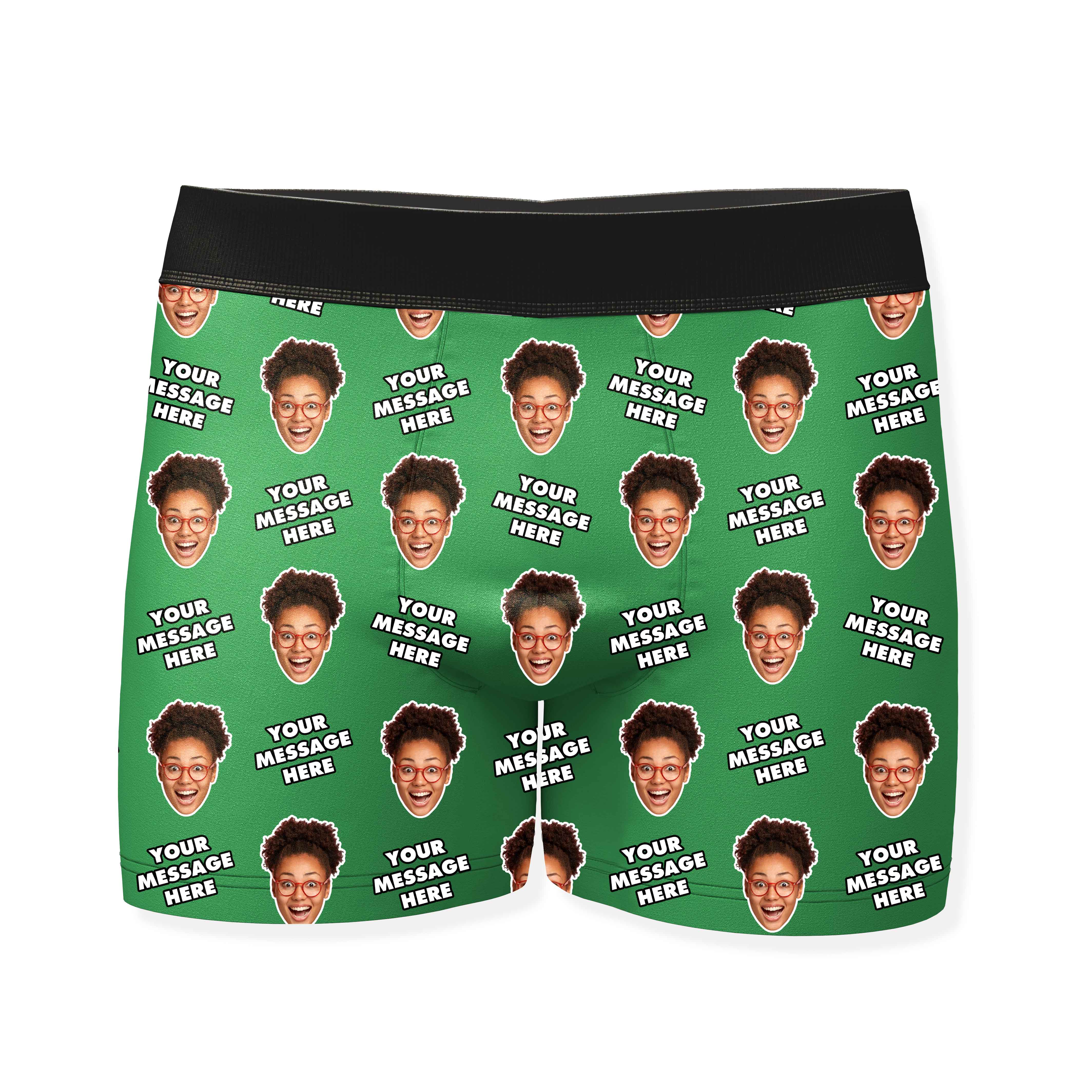 Your Personalised Message and Face Boxers