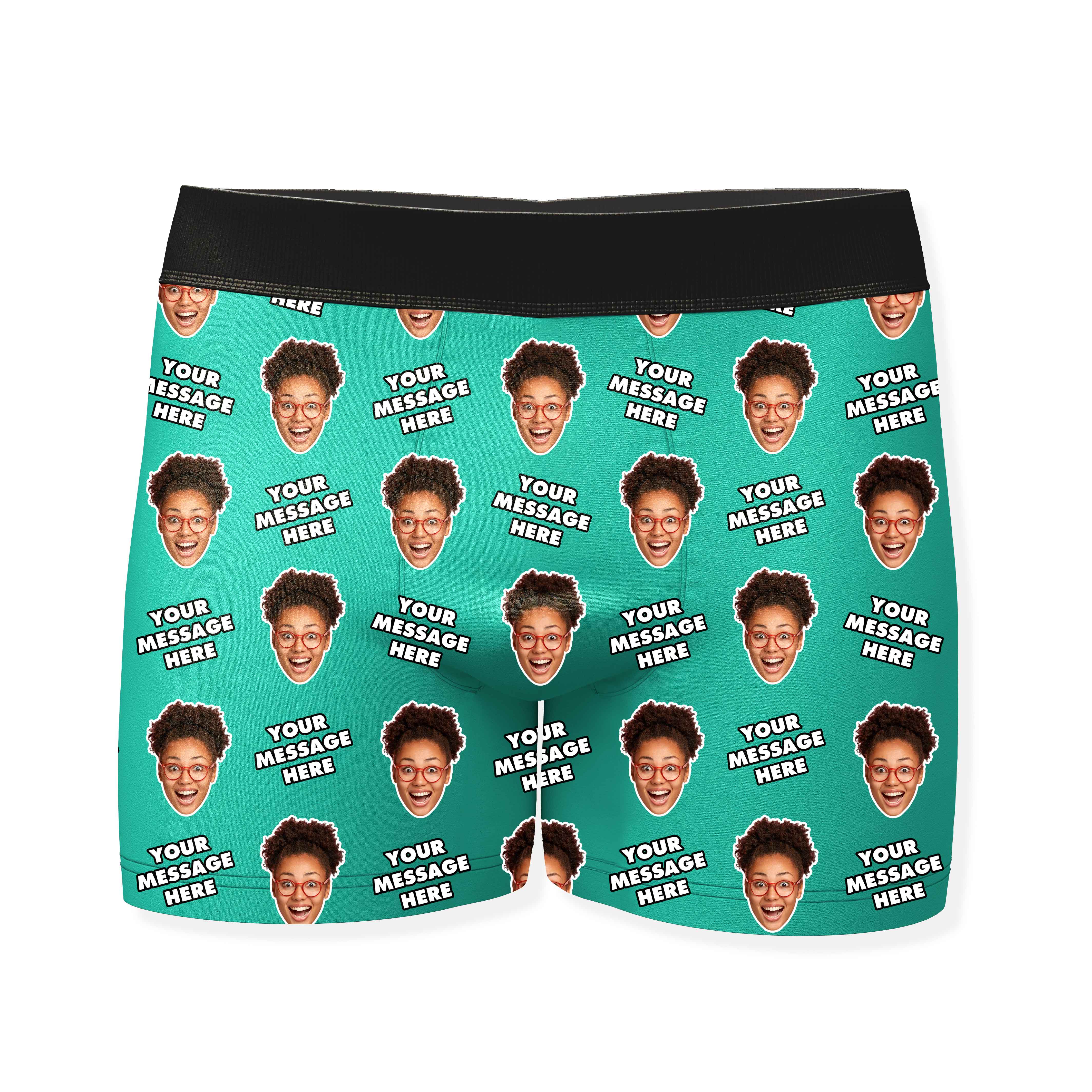 Your Personalised Message and Face Boxers